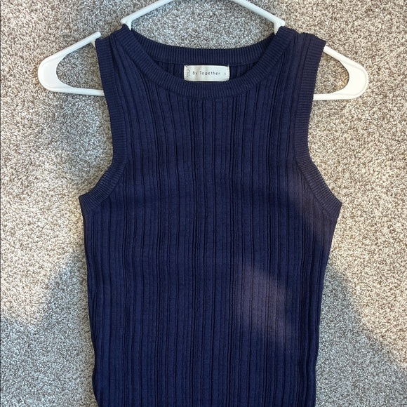 By Together Navy Ribbed Maxi Dress - Picture 2 of 4